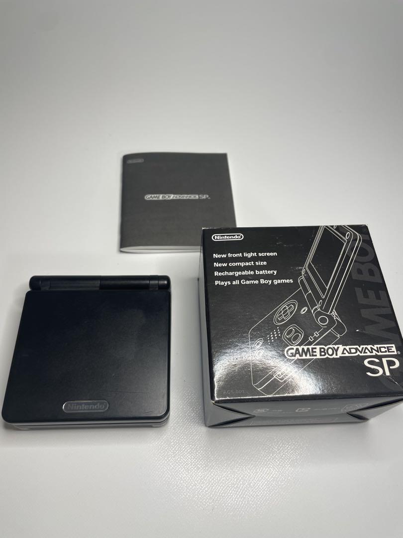 Nintendo Game Boy Advance SP Black Main Unit + Game Cartridge