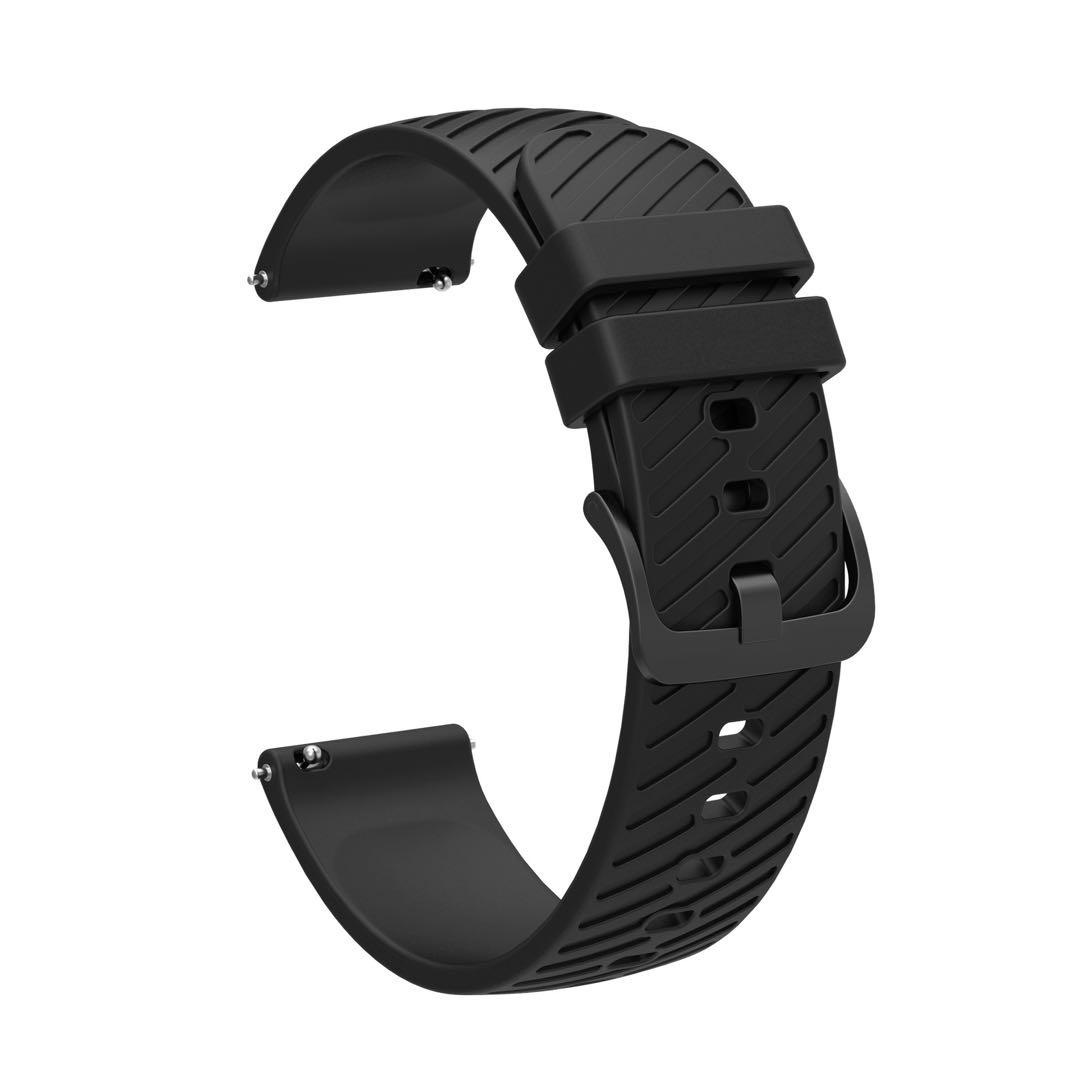 New Watch Strap 1.8cm No Tools Required Silicon Material Black BK010