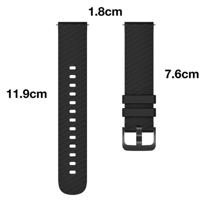 New Watch Strap 1.8cm No Tools Required Silicon Material Black BK010