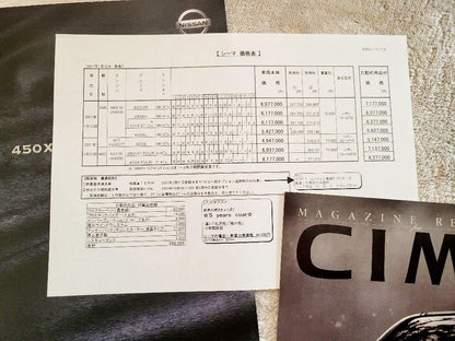 Nissan CIMA 450XV LIMITED EDITION Other Catalog Set