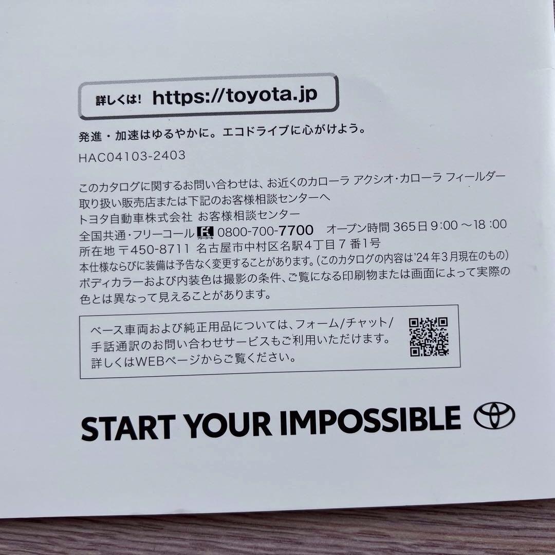 Toyota Corolla Fielder Catalog in Excellent Condition