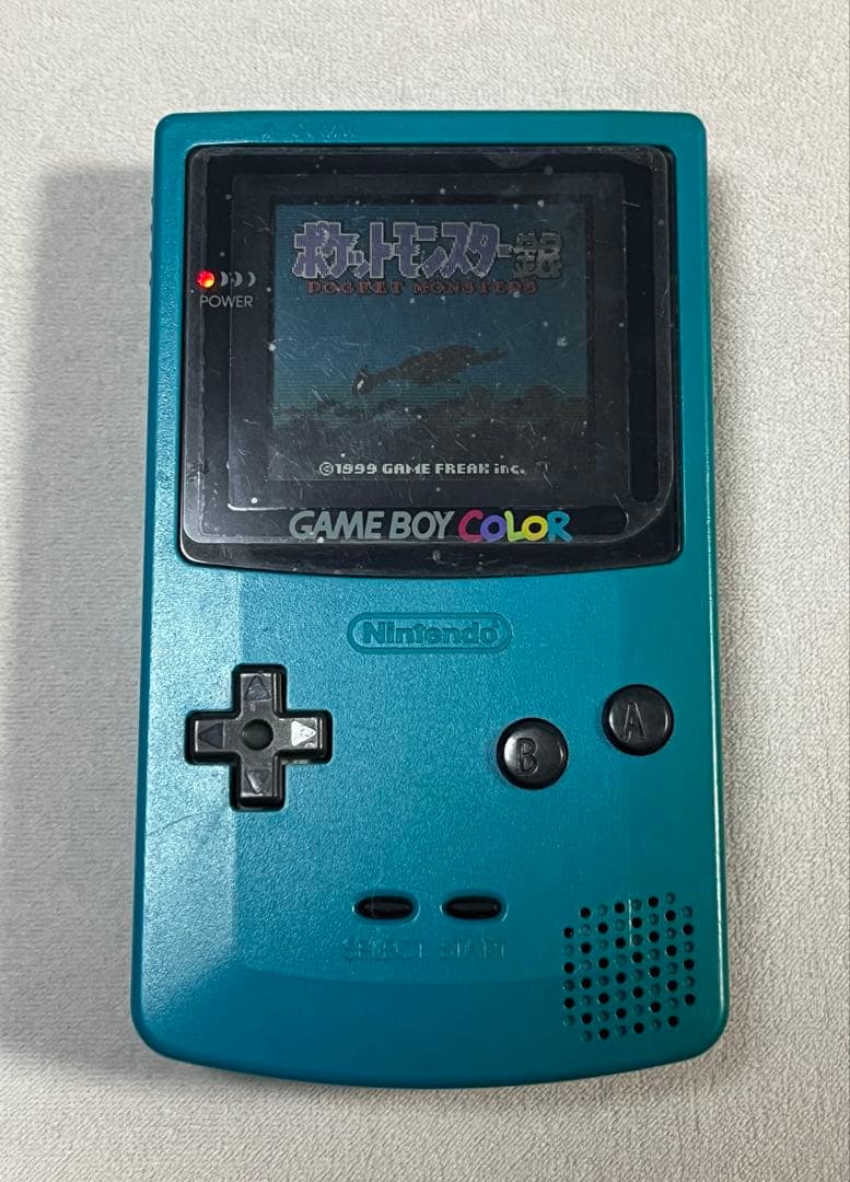 [Verified Functionality] Game Boy Color Main Unit Blue + Pokémon Silver Software Set