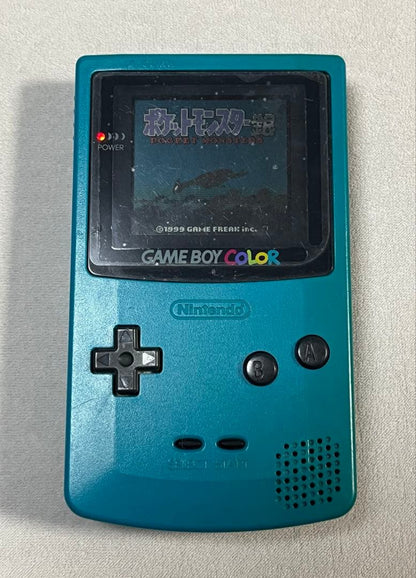 [Verified Functionality] Game Boy Color Main Unit Blue + Pokémon Silver Software Set