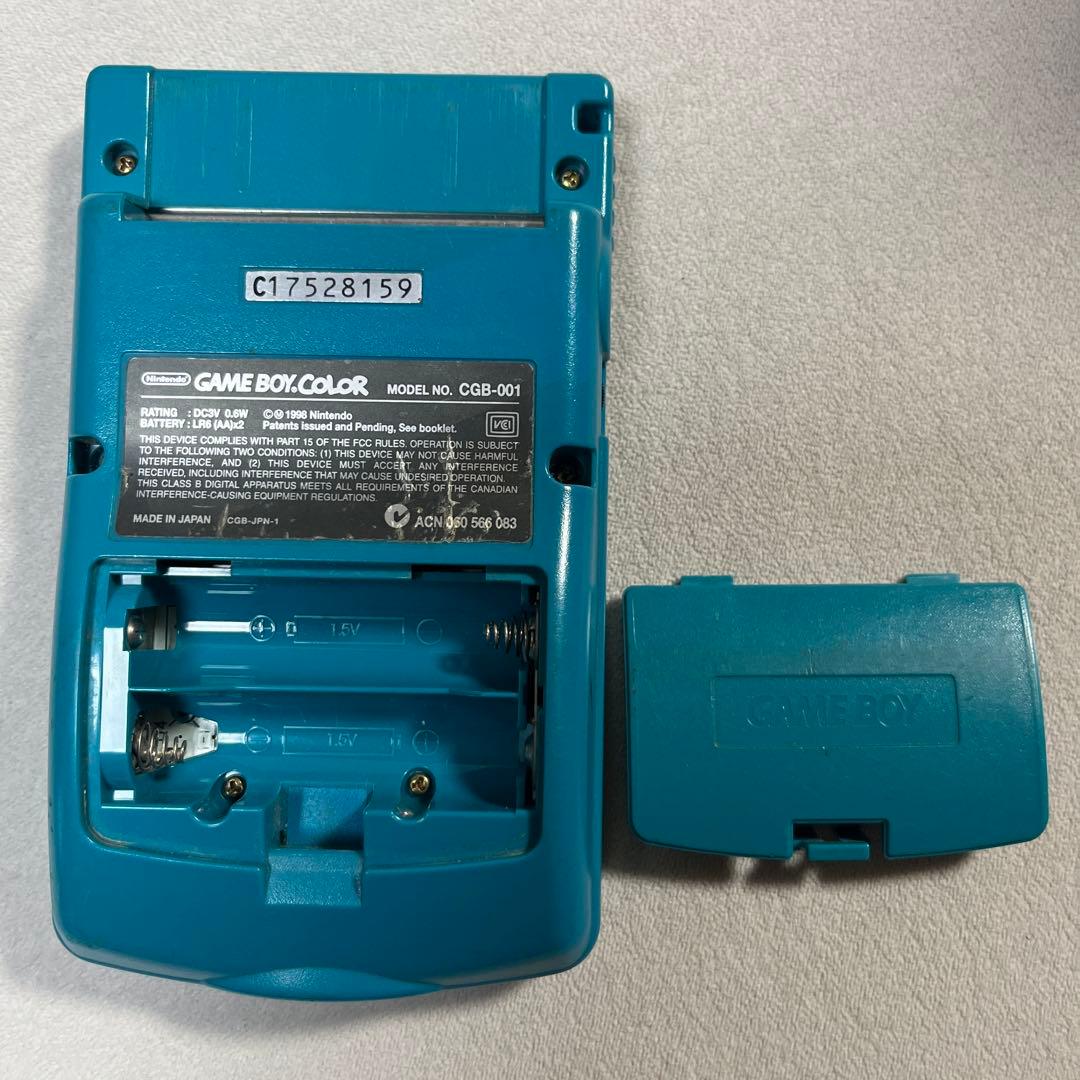 [Verified Functionality] Game Boy Color Main Unit Blue + Pokémon Silver Software Set