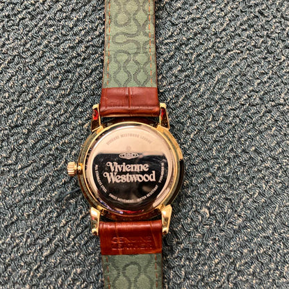 Vivienne Westwood Gold Leather Wristwatch