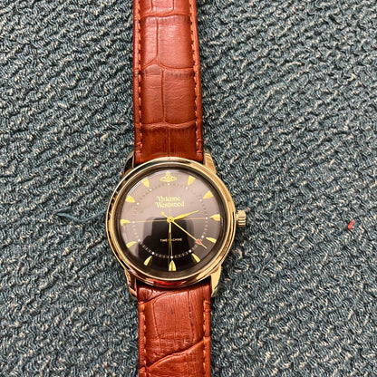 Vivienne Westwood Gold Leather Wristwatch