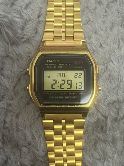 Casio Alarm Chrono Gold Watch