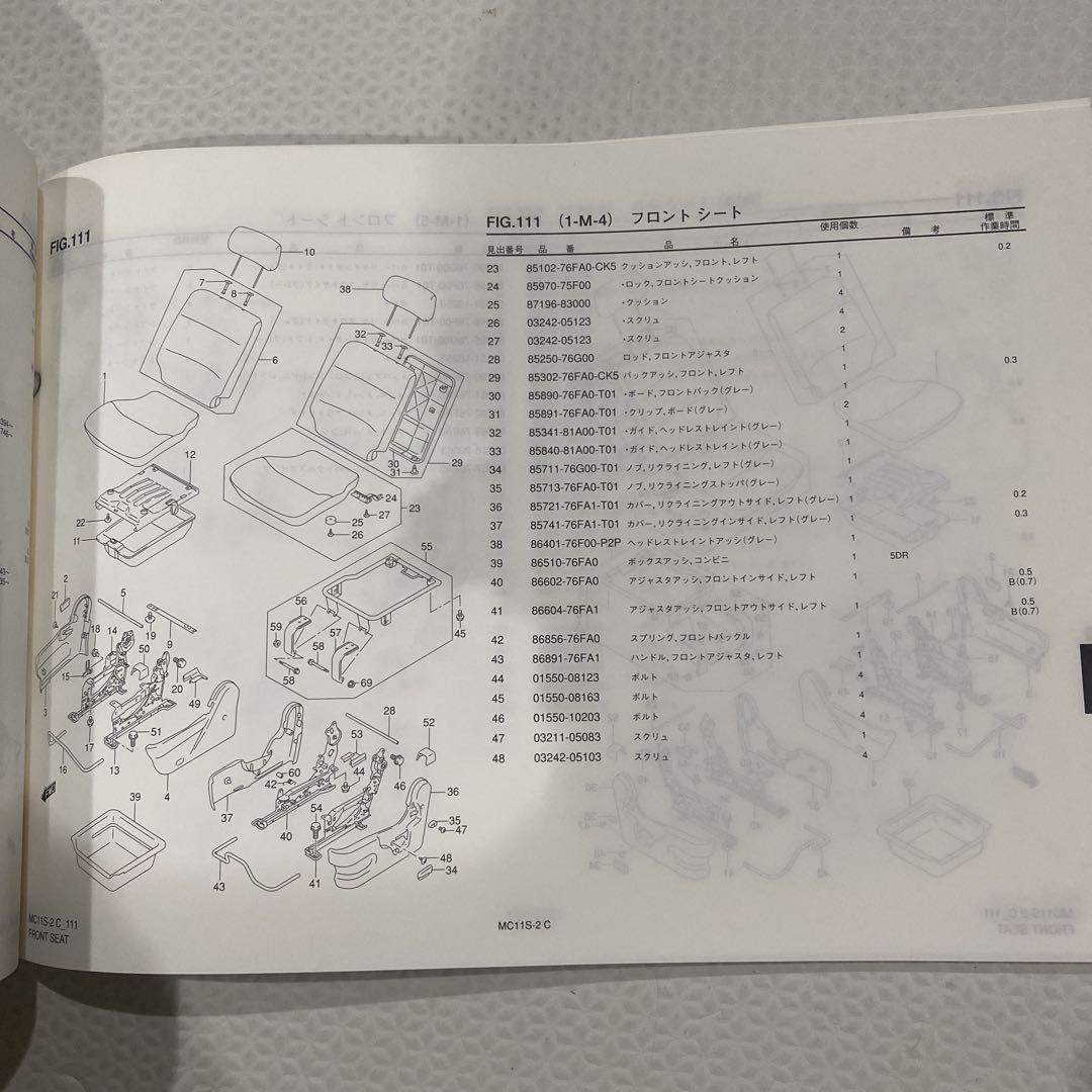 Suzuki MC11S WagonR Catalog 2000 Edition