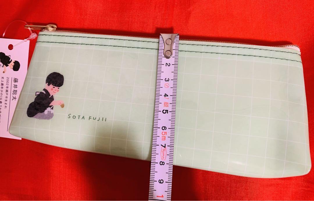 Sota Fujiii Shogi Player's Brush Writing 'Progress' Fan and Pen Case
