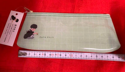 Sota Fujiii Shogi Player's Brush Writing 'Progress' Fan and Pen Case