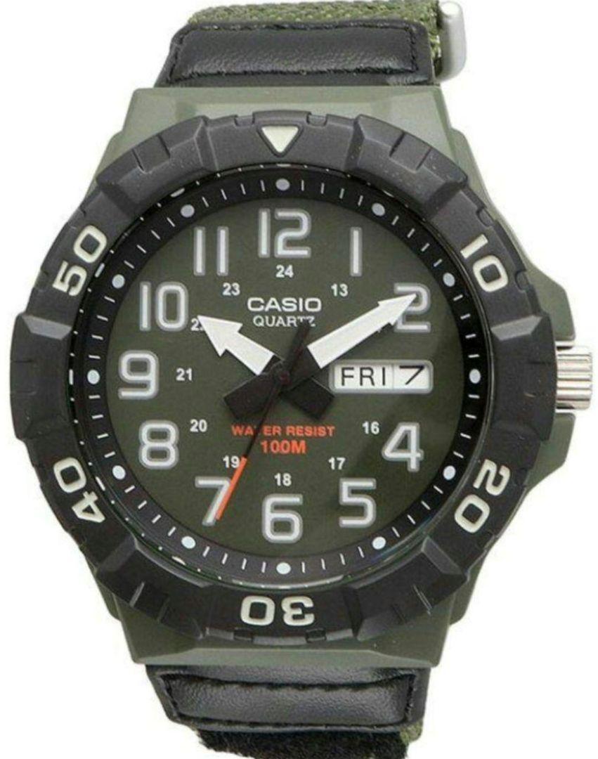 Military Watch Water Resistant 100M Army CASIO