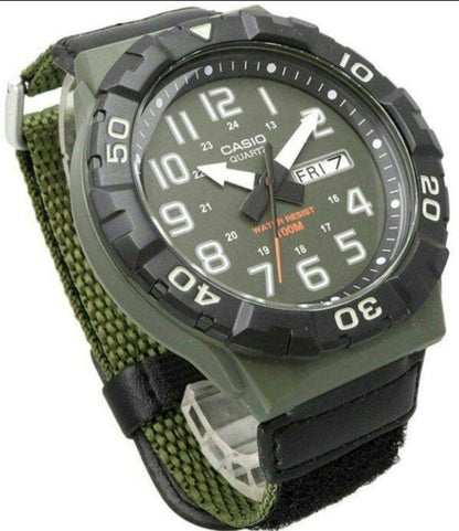 Military Watch Water Resistant 100M Army CASIO