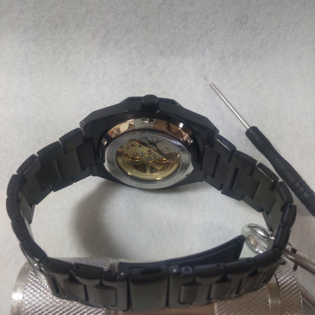 Men's Mechanical Winding Water-Resistant Skeleton Watch