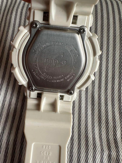Baby-G BA-110 White Analog-Digital Watch.