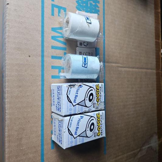 Brand new, unused printer sticker for Pocket Printer. White, yellow, blue.