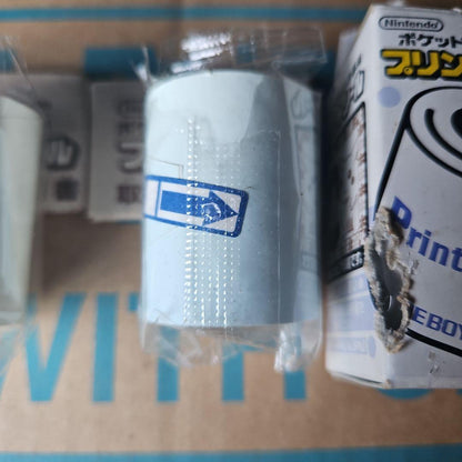 Brand new, unused printer sticker for Pocket Printer. White, yellow, blue.