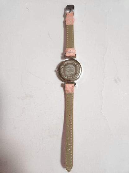 Pink Leather Winding Watch
