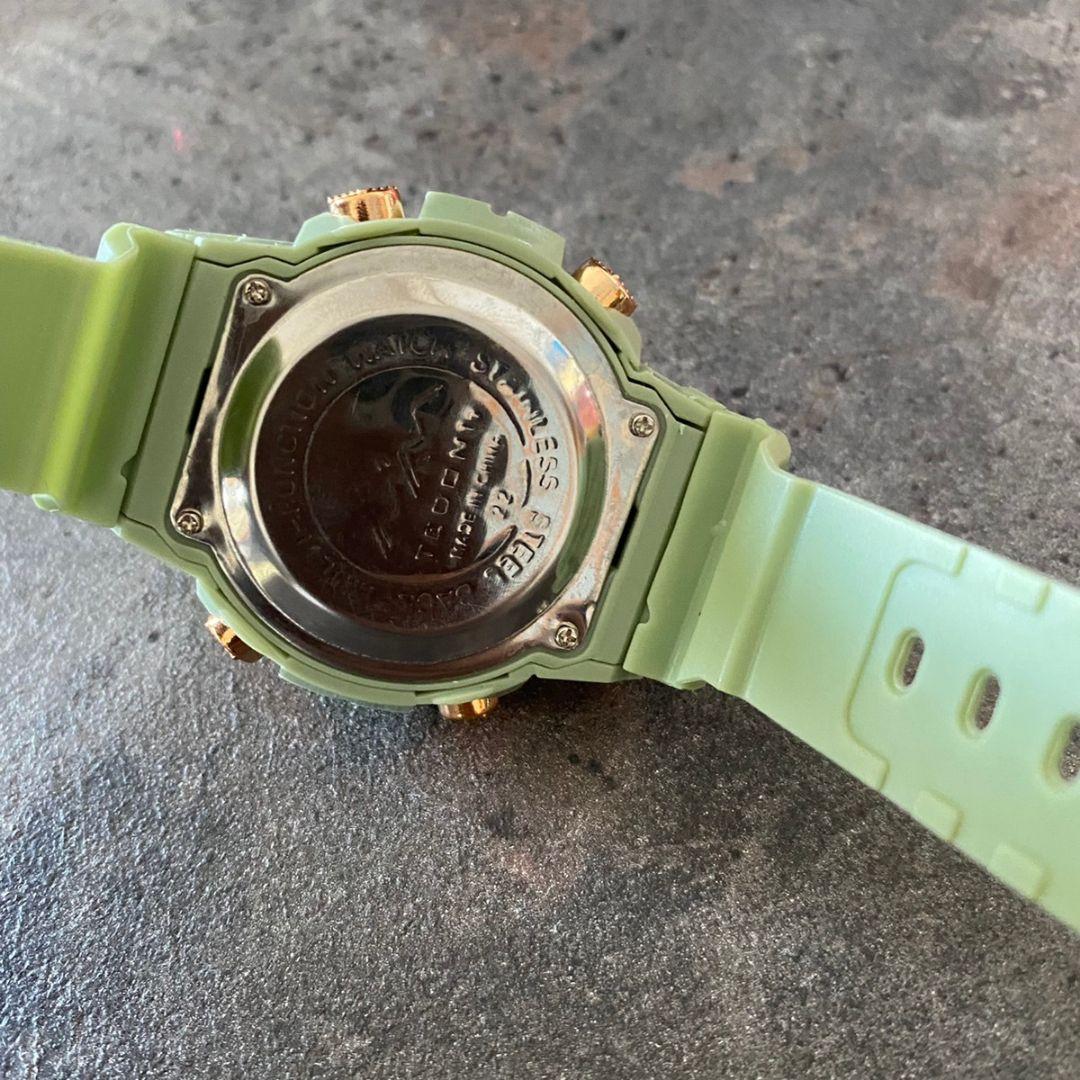 TEDONG Ladies Digital Watch with Multi-Function LED Green