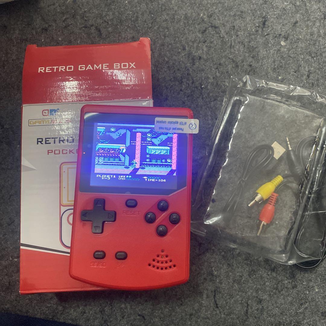 Retro Game Box Portable Game Console Red 400 Game Set