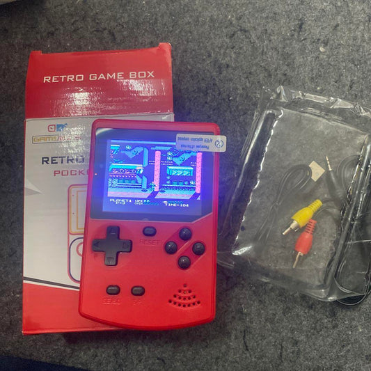 Retro Game Box Portable Game Console Red 400 Game Set