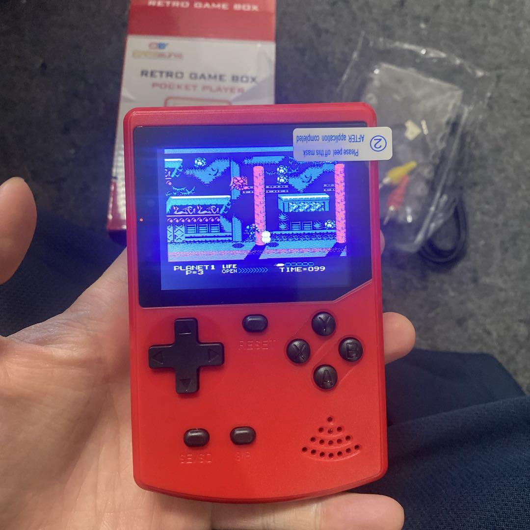 Retro Game Box Portable Game Console Red 400 Game Set