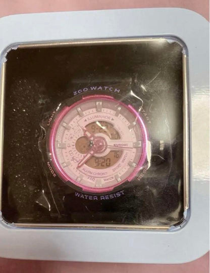New Kuromi Watch④ with 2-3 Bonus Items, Overseas Limited Edition, Analog-Digital Dual Display