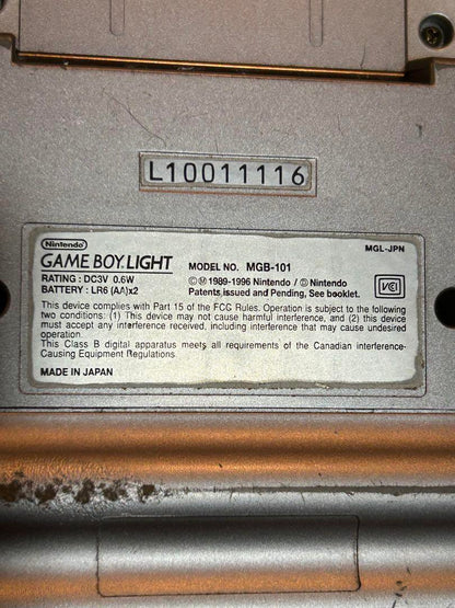 GAME BOY LIGHT MGB-101 Operational Confirmation