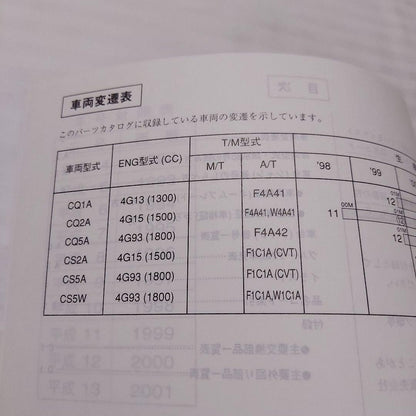 Mitsubishi Lancer Cedia Cedia Wagon Mirage Dingo Illustrated Catalog