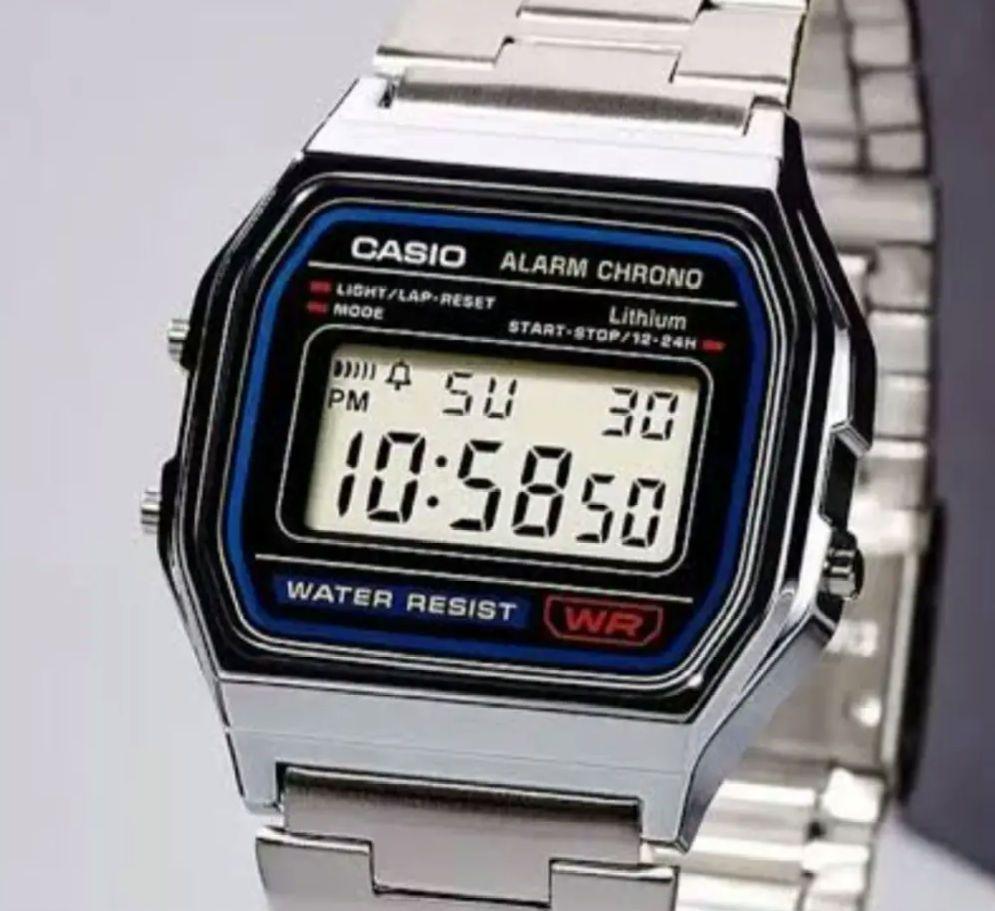 New Unopened CASIO Digital Watch Stainless Steel Retro Model