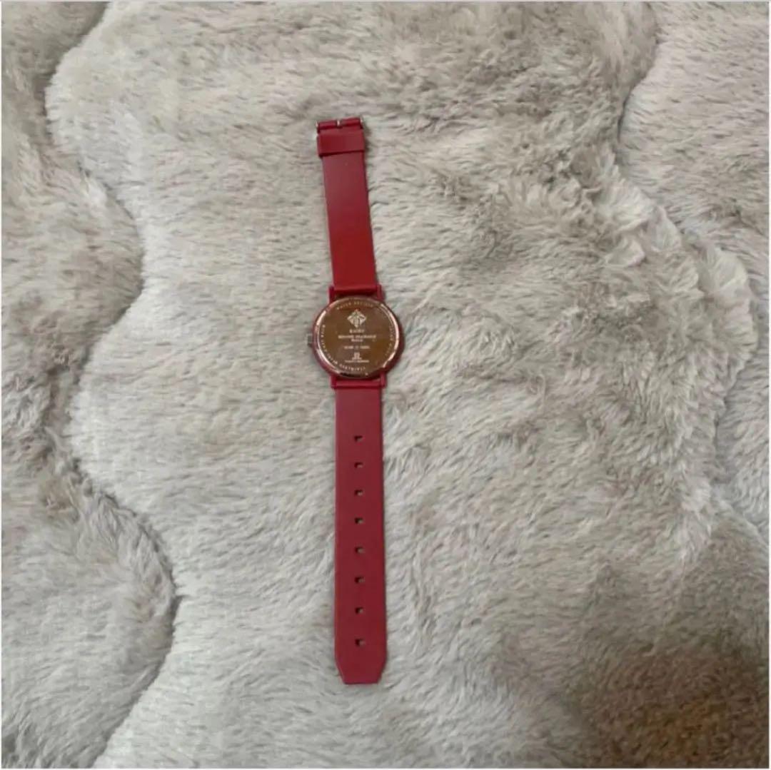 Red Rubber Strap Watch 10atm Water Resistant