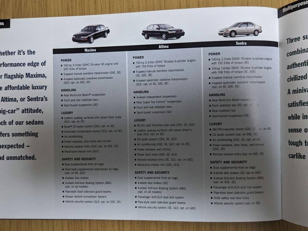 Nissan North America Comprehensive Catalog 1999