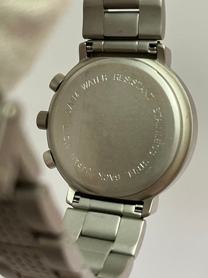 [Extremely Fine Condition] Peugeot Watch - Chronograph - Silver Gray & Black - Battery Replaced