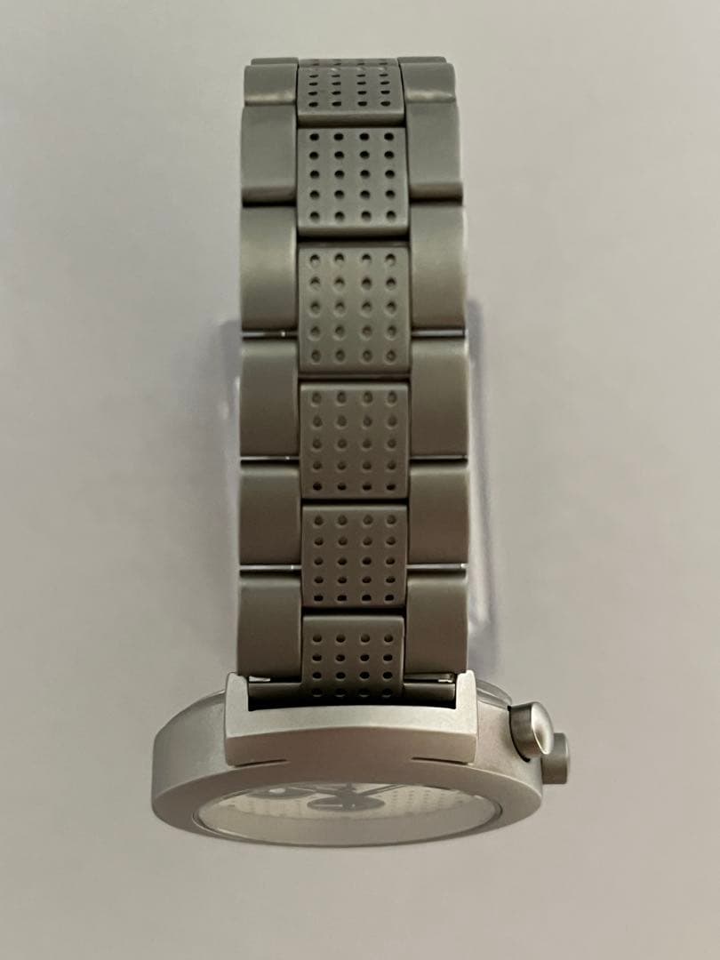 [Extremely Fine Condition] Peugeot Watch - Chronograph - Silver Gray & Black - Battery Replaced