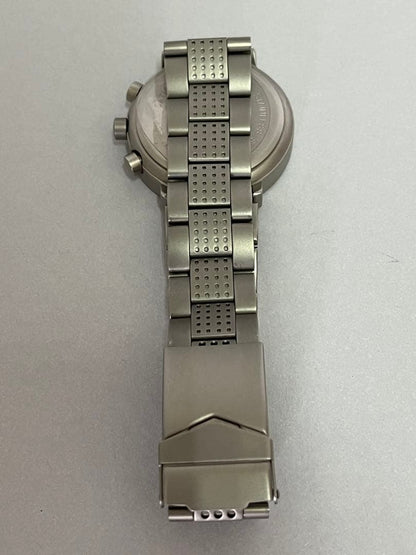 [Extremely Fine Condition] Peugeot Watch - Chronograph - Silver Gray & Black - Battery Replaced