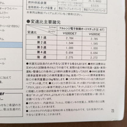 Old Car Catalog - NISSAN Cima Catalog 1988