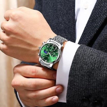 Men's Quartz Chronograph Watch Popular Business Wristwatch