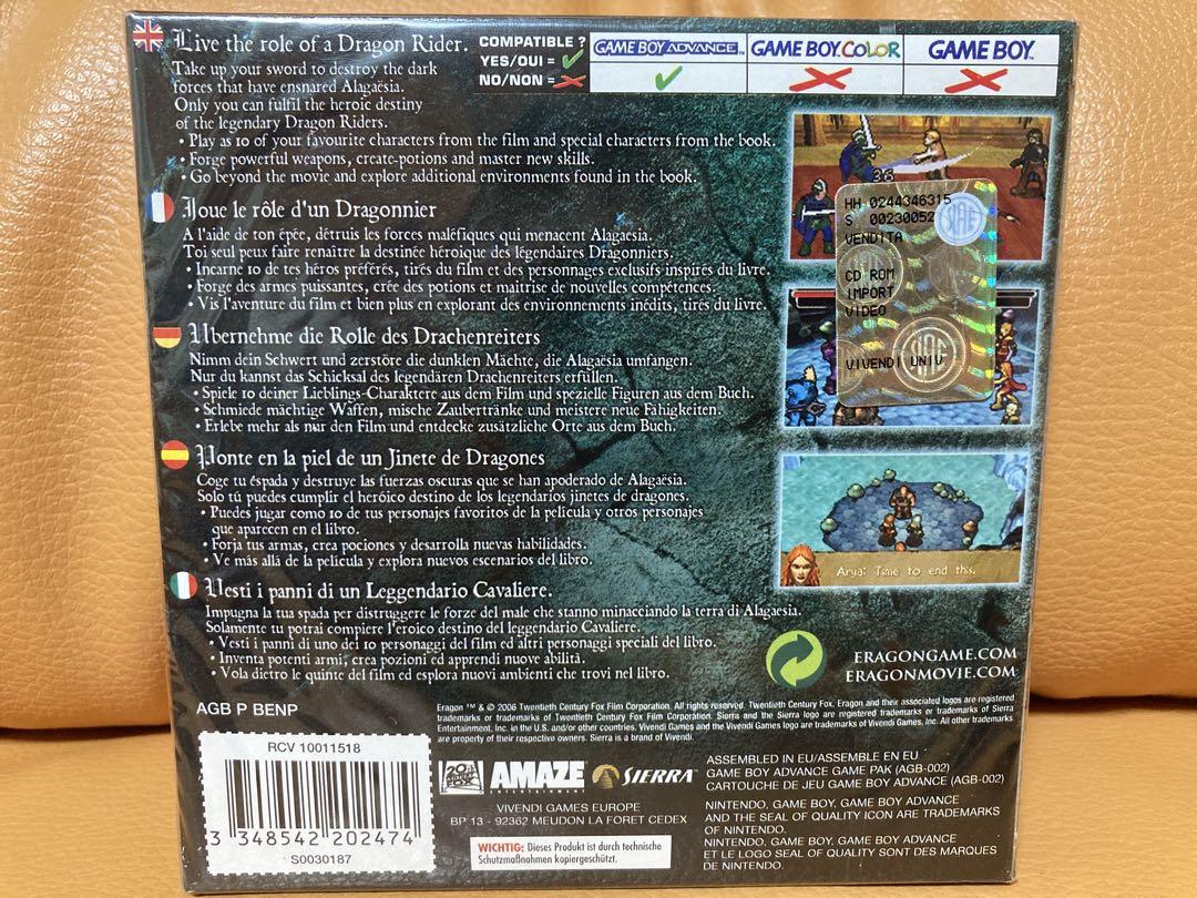 New Sealed Overseas Version Unreleased in Japan ERAGON GBA ERAGON GBA