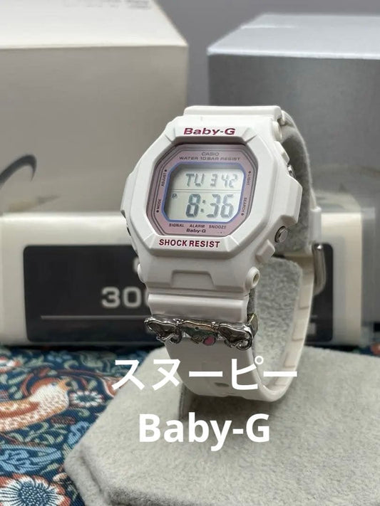 Limited Edition * [Operational] Snoopy Baby-G White Digital Watch