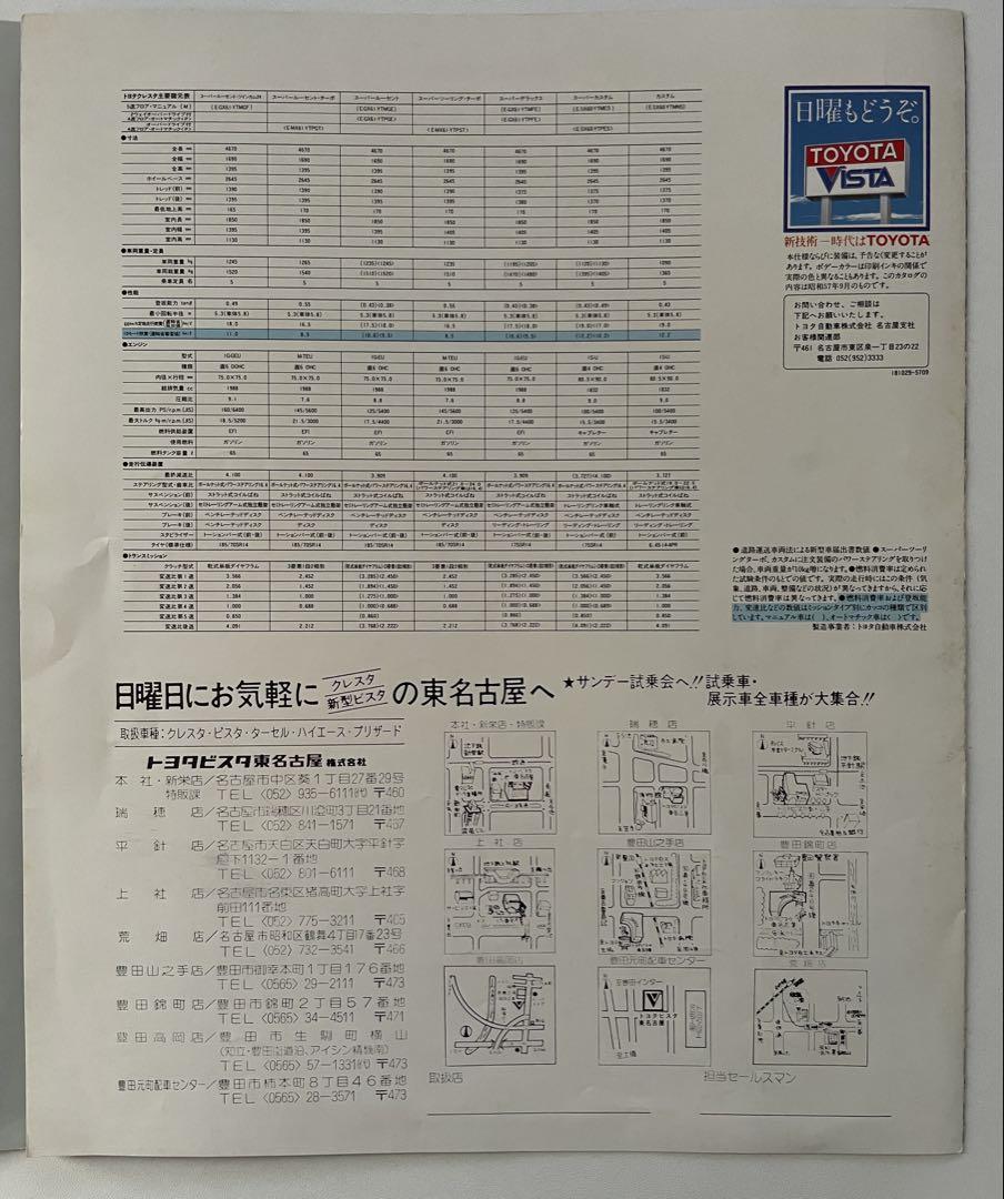 New Cresta GX70, 71 Simplified Catalog