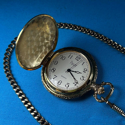 Mechanical and Battery Quartz Pocket Watch 2-Piece Set