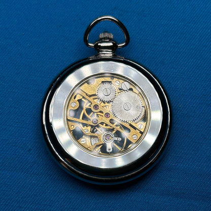 Mechanical and Battery Quartz Pocket Watch 2-Piece Set