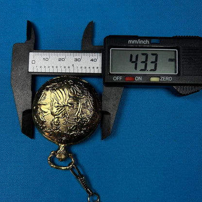 Mechanical and Battery Quartz Pocket Watch 2-Piece Set