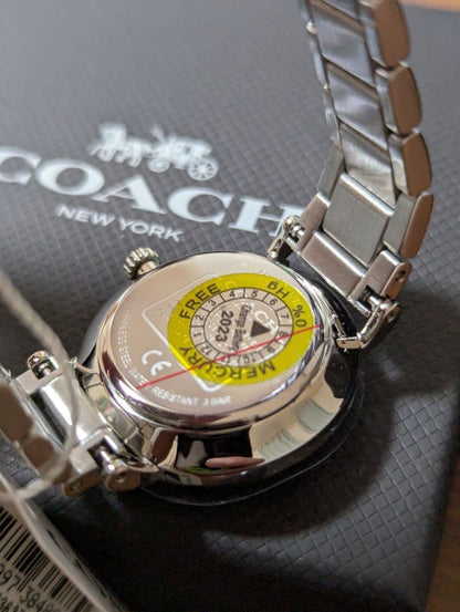 New Coach Silver Analog Watch