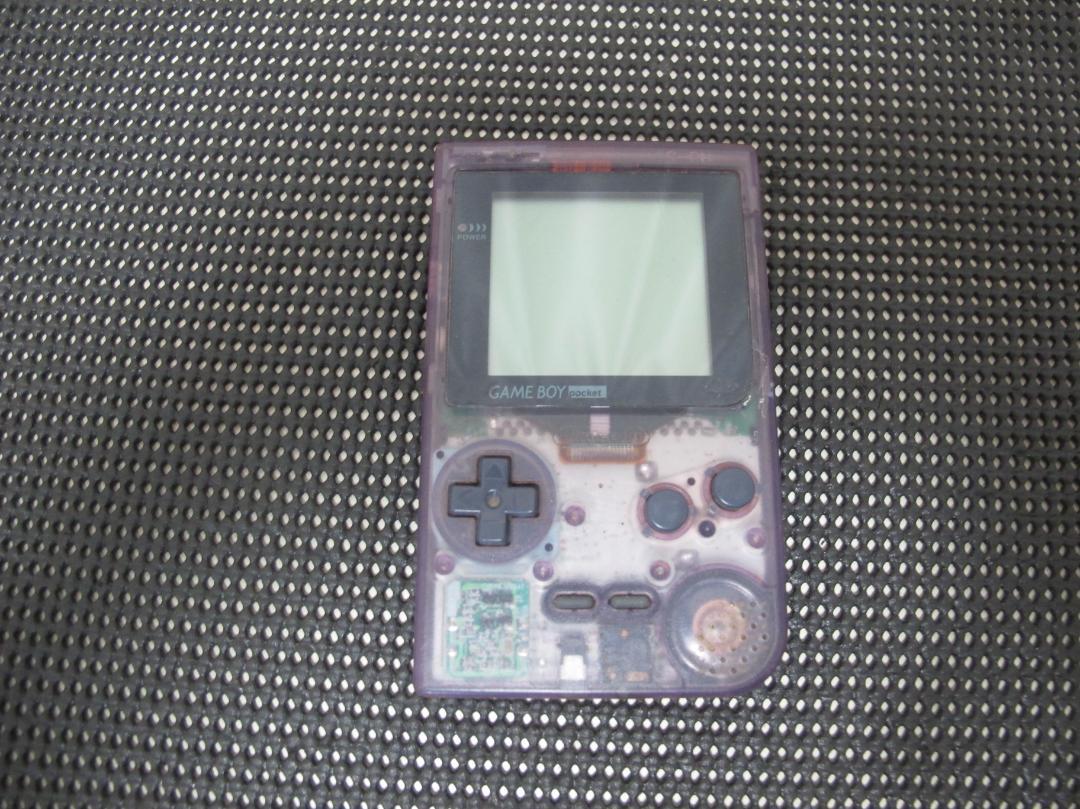 Nintendo GAME BOY pocket Clear Purple Power On Ready