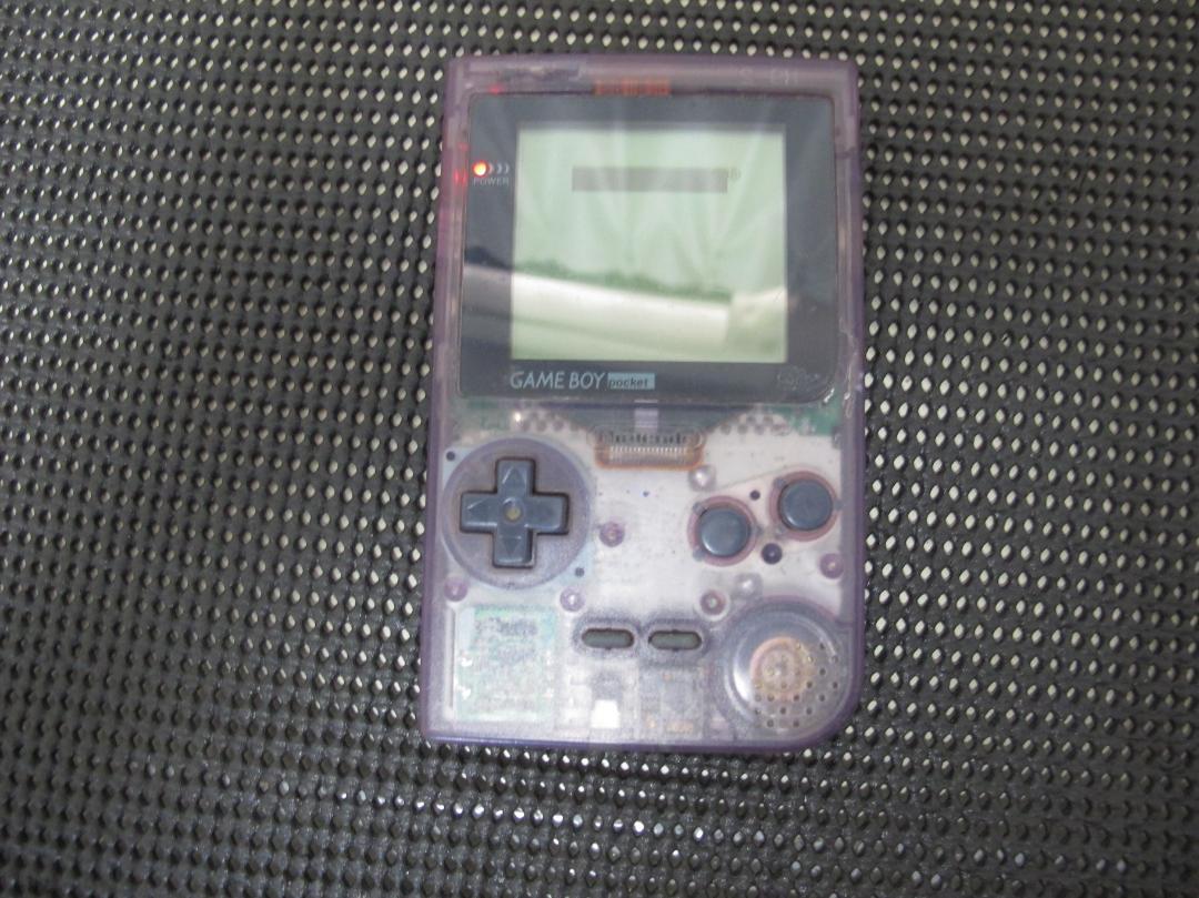 Nintendo GAME BOY pocket Clear Purple Power On Ready
