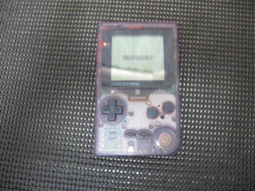 Nintendo GAME BOY pocket Clear Purple Power On Ready