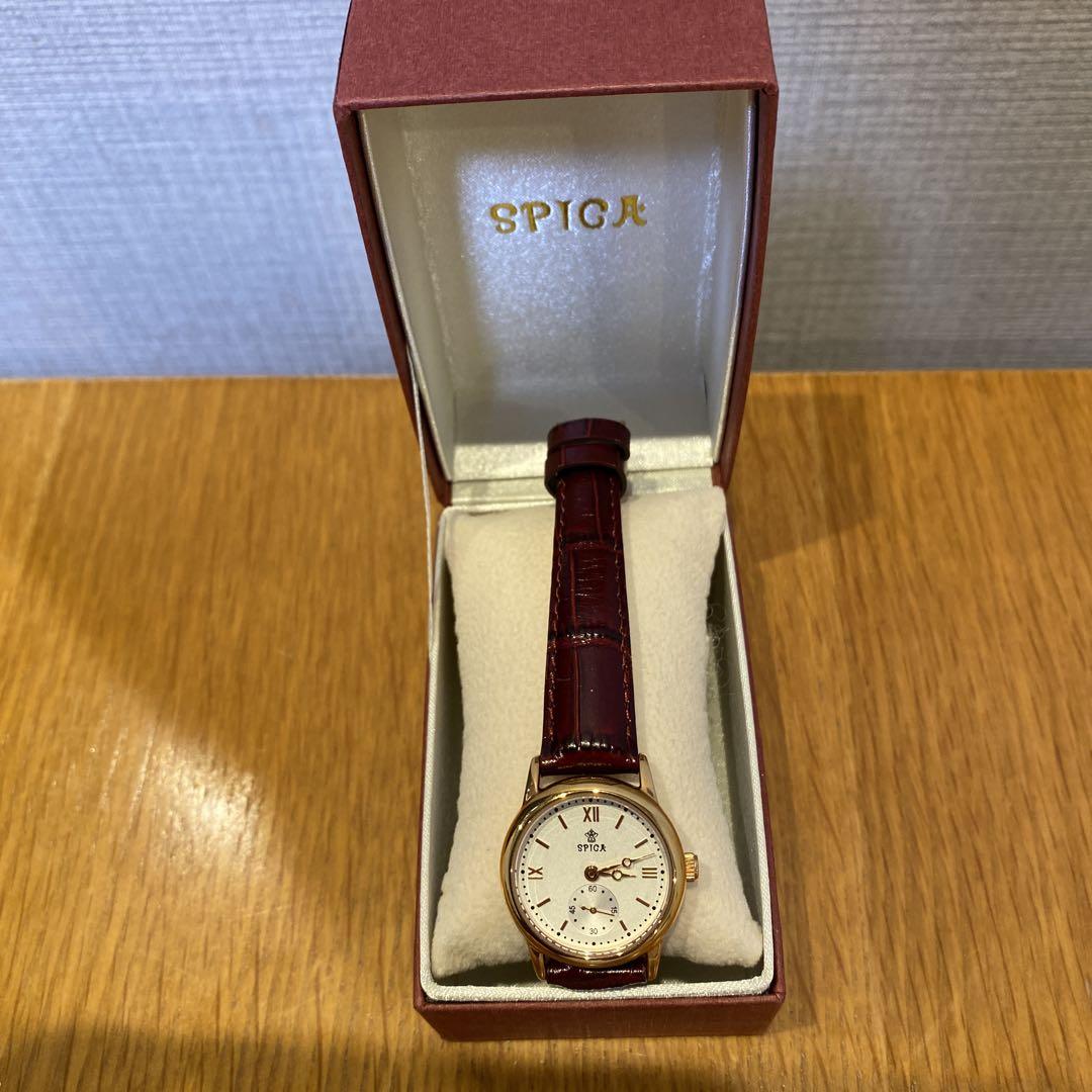 SPICA Leather Winding Watch Red Leather