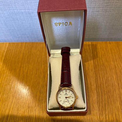 SPICA Leather Winding Watch Red Leather