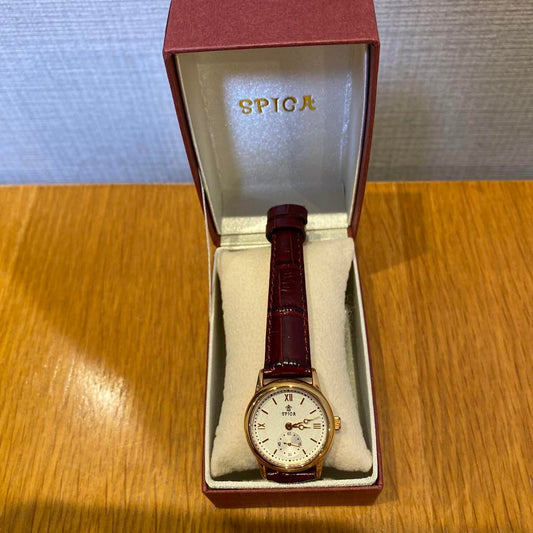 SPICA Leather Winding Watch Red Leather