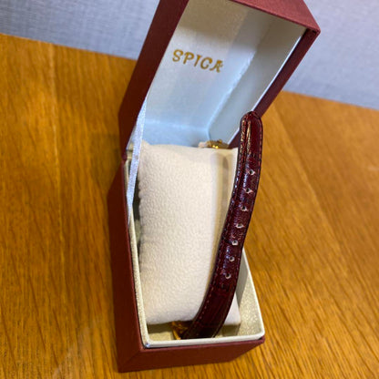 SPICA Leather Winding Watch Red Leather